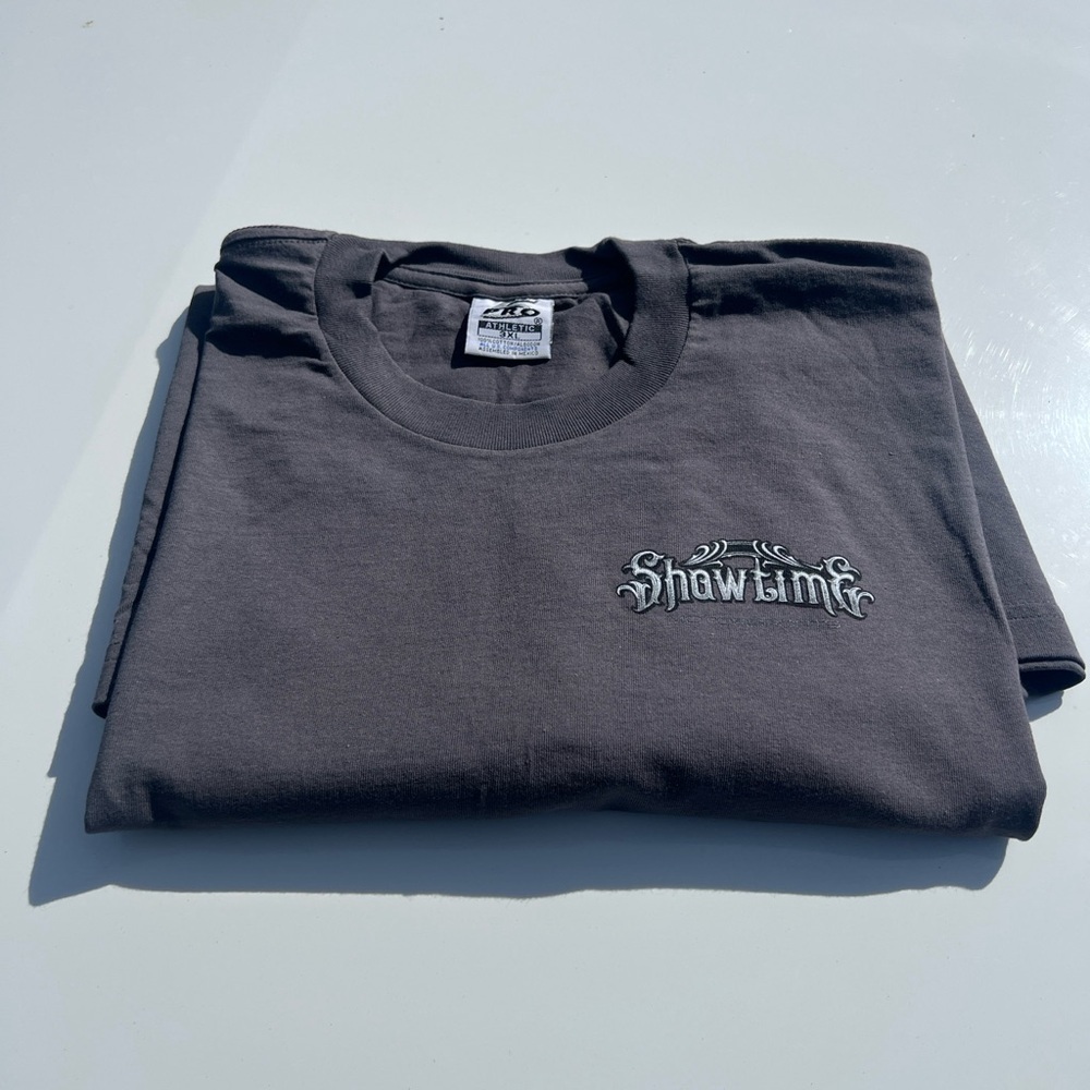 Showtime Logo Chest Graphic Tee in Charcoal 3XL Asks for Different color, Sizes